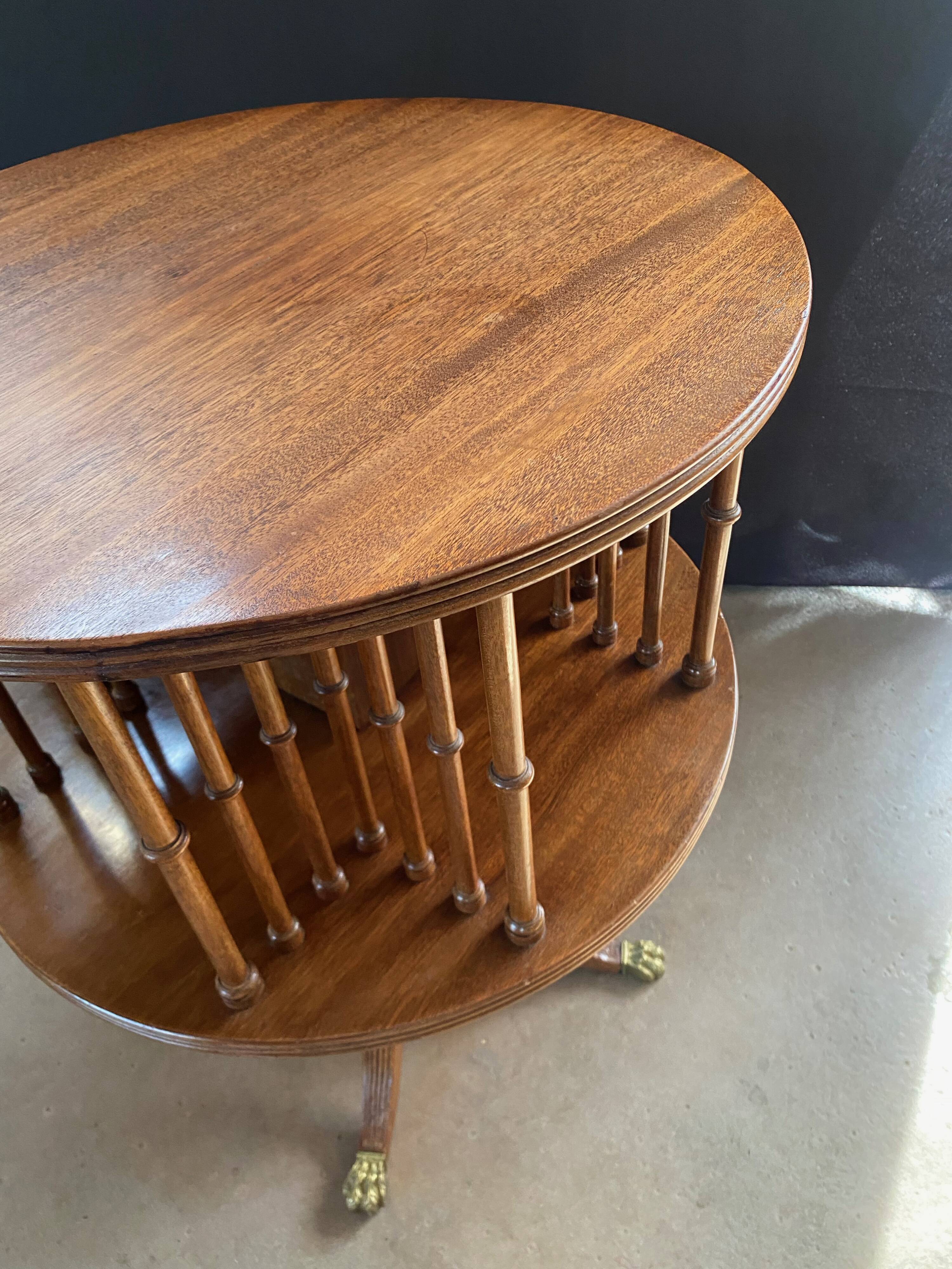 revolving bookcase, Empire style