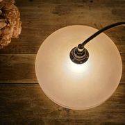 Pendant light, frosted pink glass