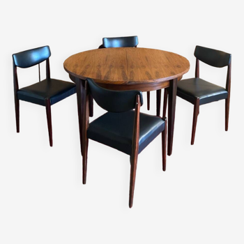 Table et 4 chaises Scandinave des années 60 / 70