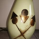 Lamp signed Louis Drimmer in earthenware