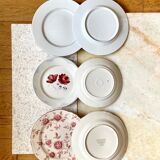 6 floral ceramic plates