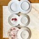 6 floral ceramic plates