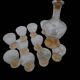 Amber liquor service 1930 glass and faceted carafe