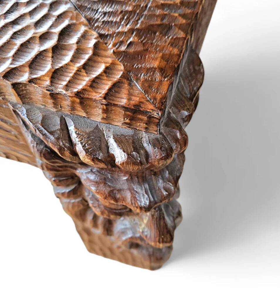 Northern Italian Roman carved style coffee table / marble top