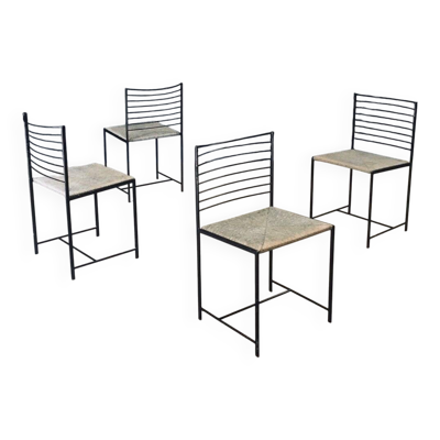 Postmodern Alice Dining Chairs from Cidue, Italy 1980s, Set of 4