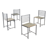 Postmodern Alice Dining Chairs from Cidue, Italy, 1980s, Set of 4