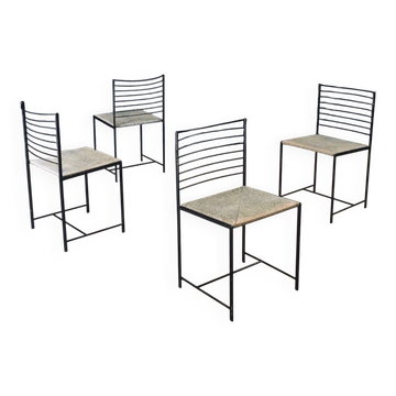 Postmodern Alice Dining Chairs from Cidue, Italy 1980s, Set of 4