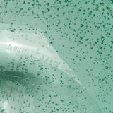 Cut/empty pocket daum art deco crystal bubbled green