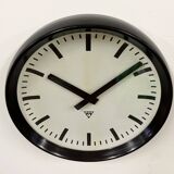 Industrial bakelite factory wall clock from pragotron, 1960s
