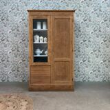 Display cabinet with hanging space