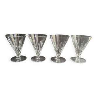 4 Verres à vin – Saint Louis service Bossuet taille 10406