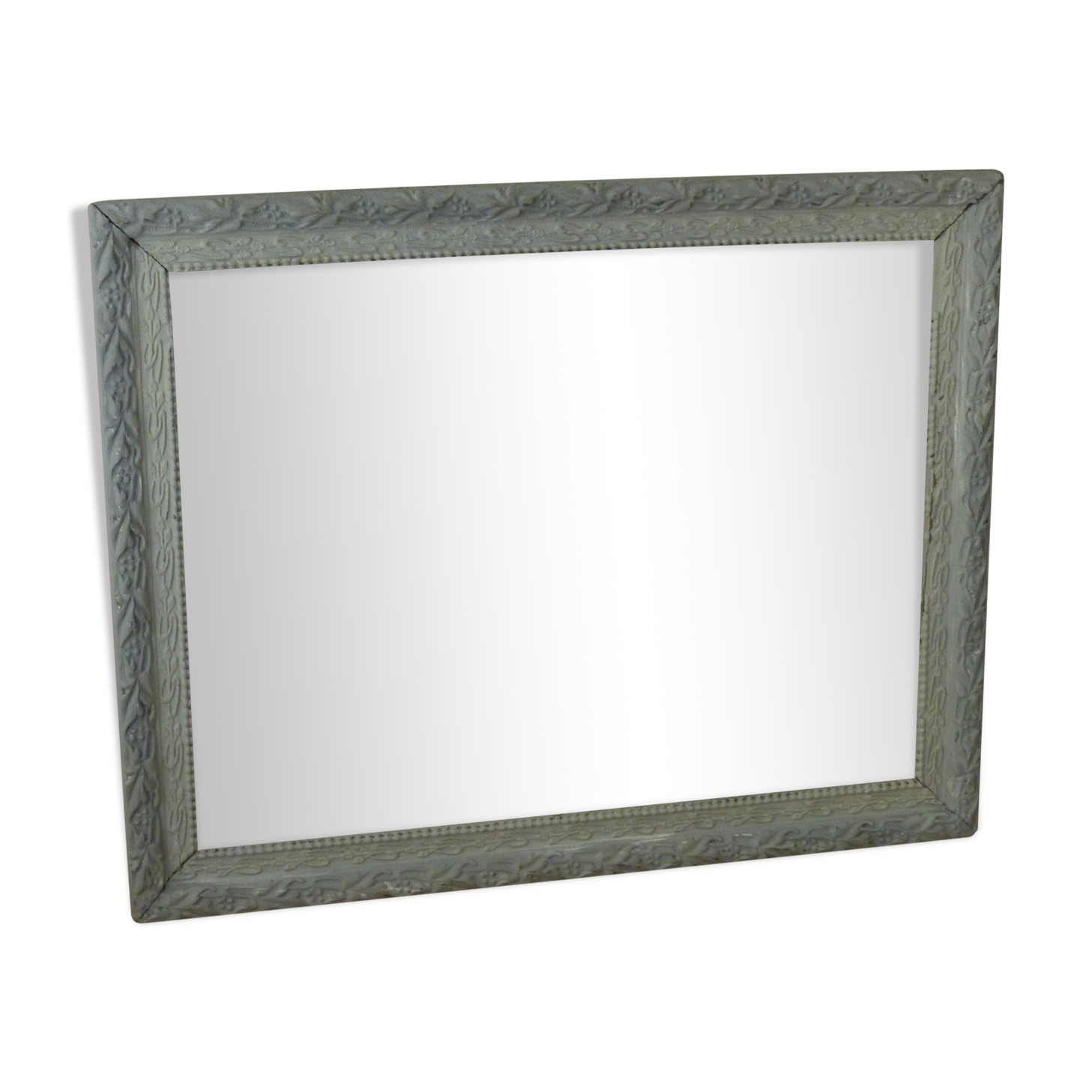 Patinated frame with glass