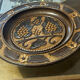 Carved wooden fruit bowl – Centrepiece with grape decoration