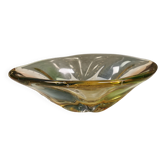 Bohemian/czech glass art bowl by hana machovska pizzicato collection 50-60s