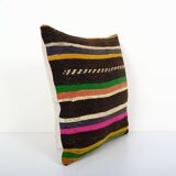20" x 22" striped design turkish anatolian kilim square pillow cover decorative pillow home