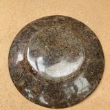 Ancien Vide Poche Assiette En Marbre Fossilisé Vintage