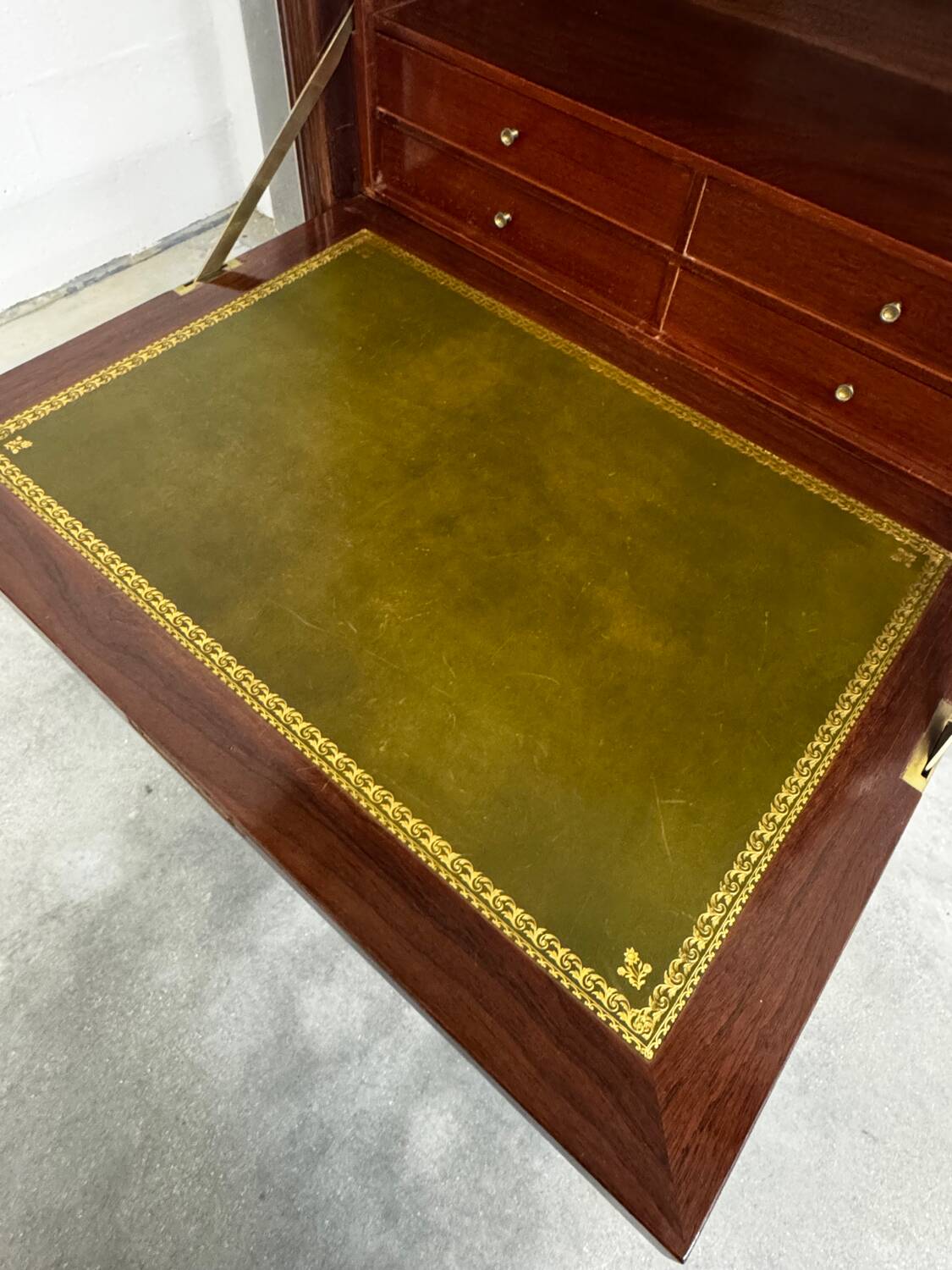 Louis XVI style secretary with marble top