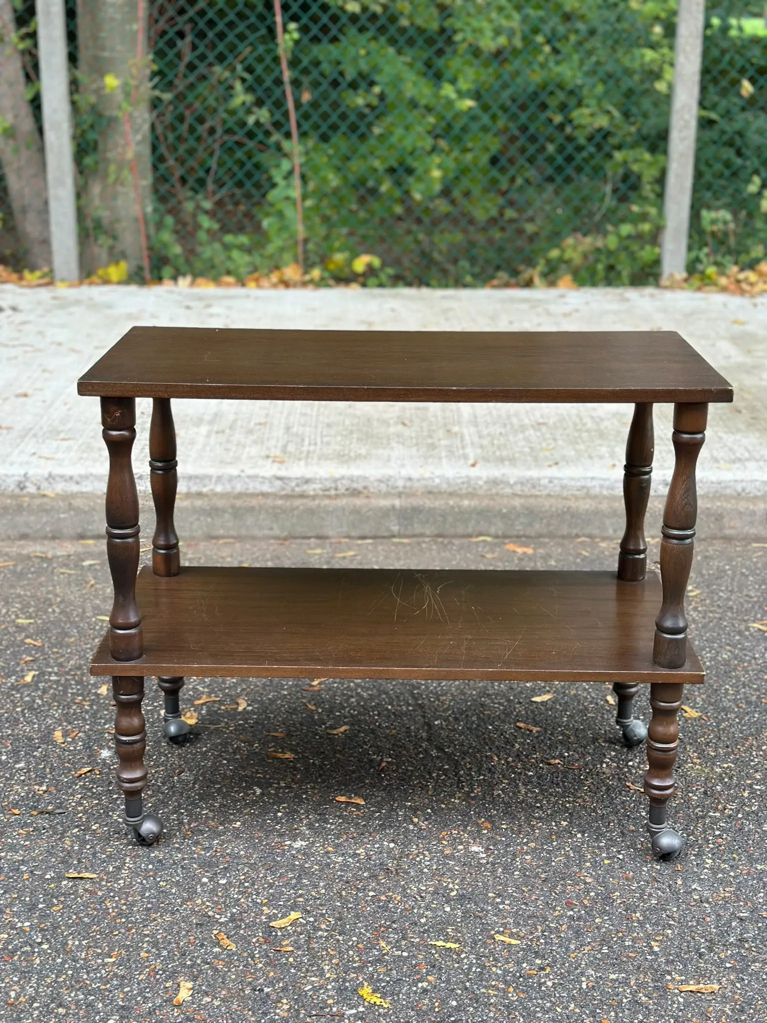 Vintage dessert trolley – Side table / Retro TV unit 1980