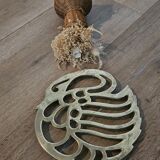 Brass trivet Sleeping Swan