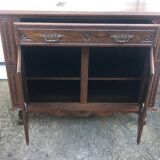 Antique solid wood sideboard with drawers and two doors