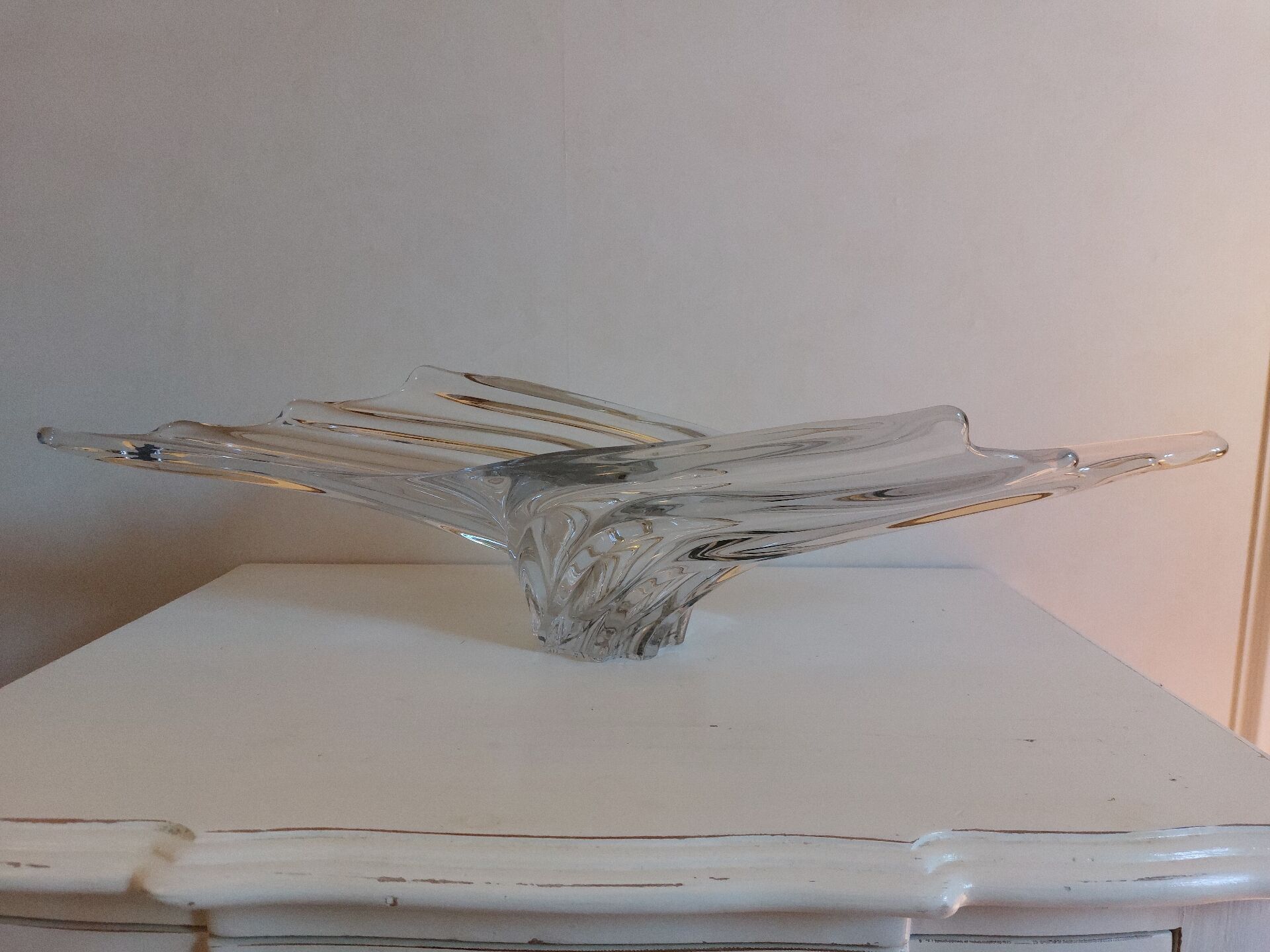 Vintage crystal basket from Vannes