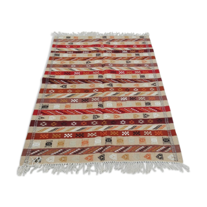 tapis kilim marocain rayé - 180x120cm