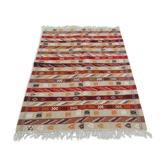 Moroccan striped kilim carpet - 180x120cm