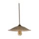 Suspension Parasol raphia et metal doré