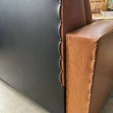 Fauteuil chauffeuse skaï 60’s