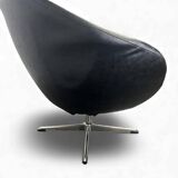 Vintage black armchair / lounge chair / 'Folke Jansson' armchair