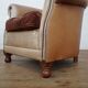 Set of two leather club chairs