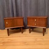 Paire de tables de chevet Italie années 1960