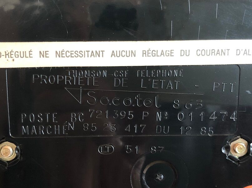 Socotel phone with keys from the 80s