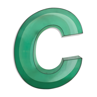 Letter signs C in transparent plexiglass