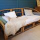 Canapé rotin vintage 3 places, 3 modules- possibilité banquette et chauffeuse