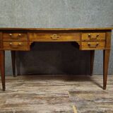 Flat desk from the Directoire period in walnut, 19th century work.