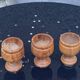 3 wooden egg cups, vintage