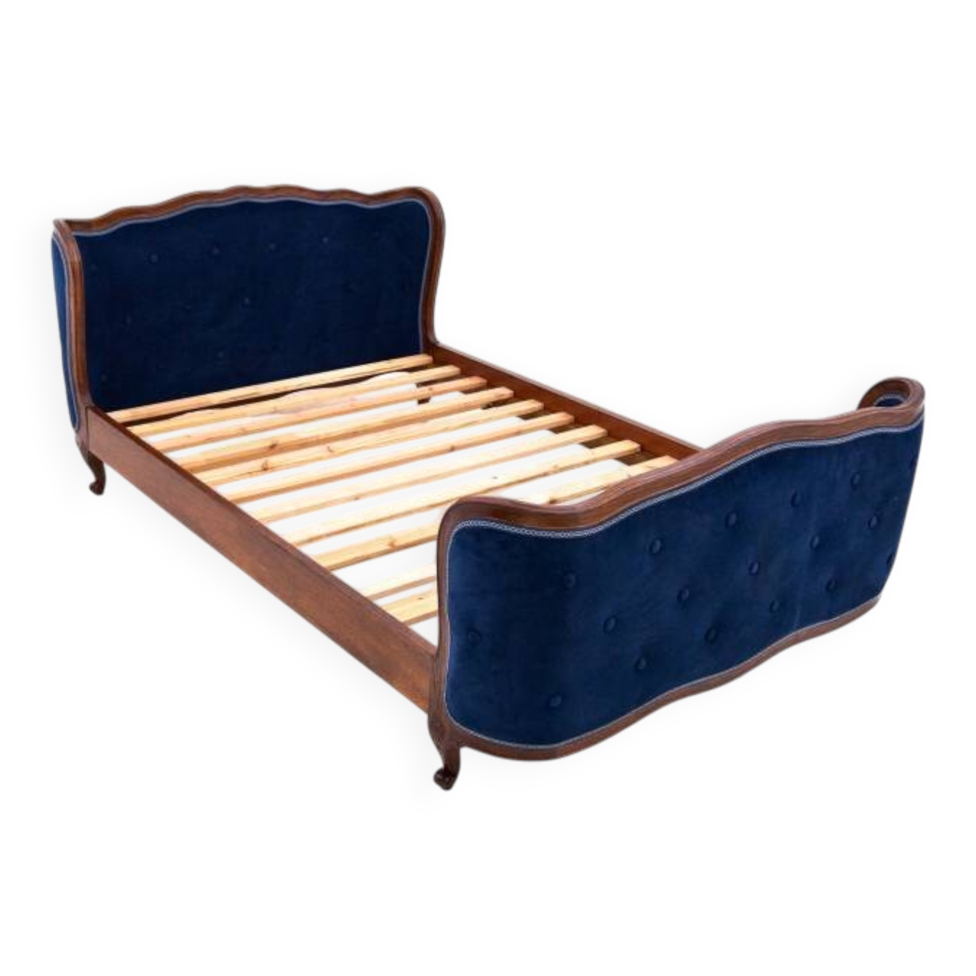 Antique bed, France, circa 1900. After renovation.