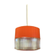 Vintage orange and transparent plastic pendant light