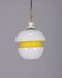 VINTAGE 1970S CHANDELIER IN WHITE AND YELLOW GLASS, ITALIAN DESIGN