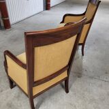 For sale pair of Bergère armchairs from the early 19th century in mahogany