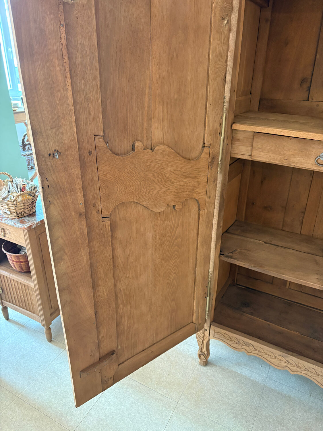 Norman oak cabinet with sandblasted finish