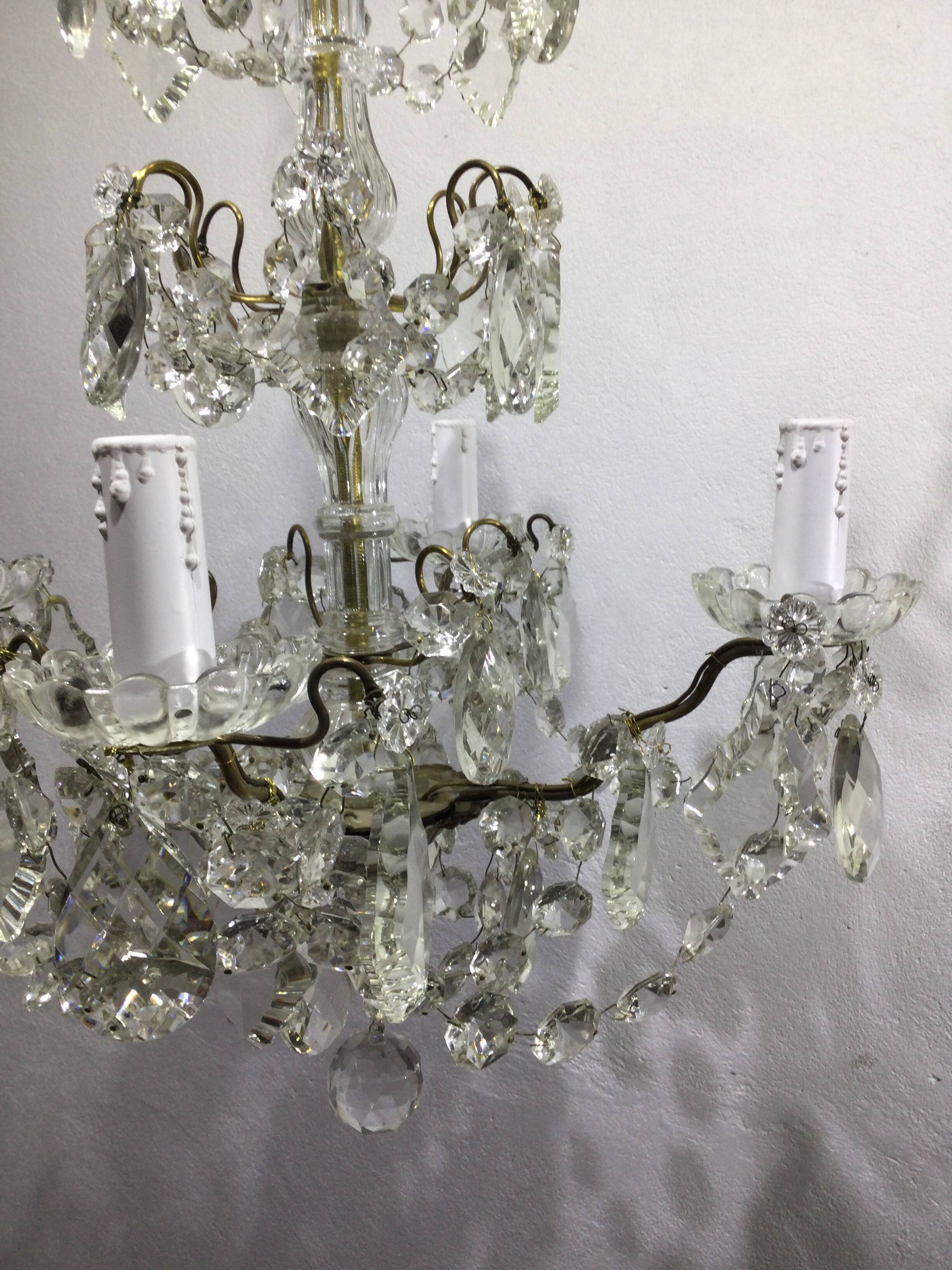 4 light crystal chandelier