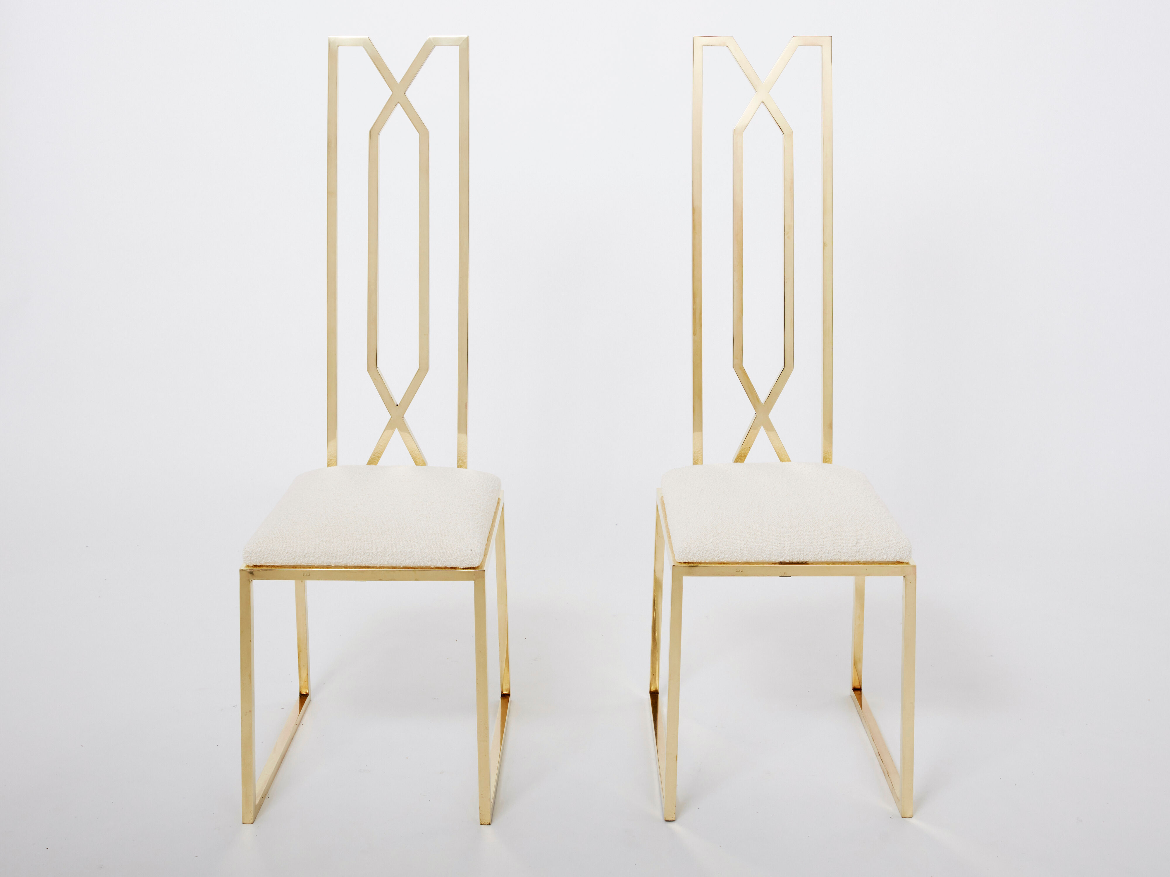 Pair of brass chairs Alain Delon for Jean Charles 1970