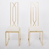 Pair of brass chairs Alain Delon for Jean Charles 1970