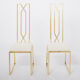 Pair of brass chairs Alain Delon for Jean Charles 1970