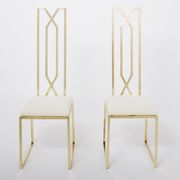 Pair of brass chairs Alain Delon for Jean Charles 1970