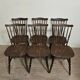 Set of 6 wooden chairs – bistro style - western / vintage