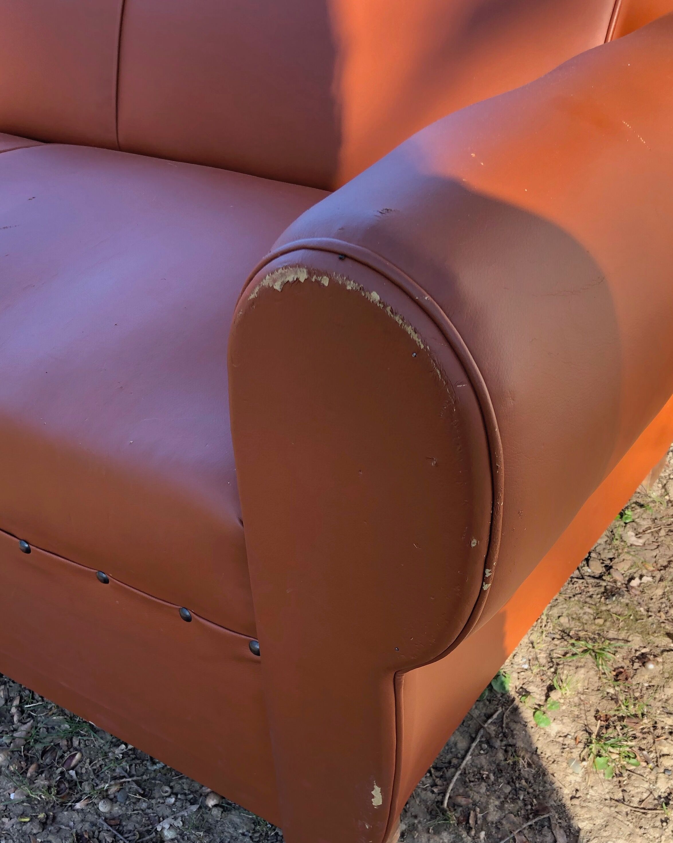 30-40 years vintage mustache club sofa