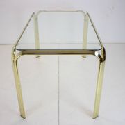 Midcentury brass and glass dining table, germany 1970s